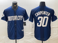 Kerry Carpenter #30 Detroit Tigers 2024 City Connect Cool Base Limited Stit Jersey - Navy