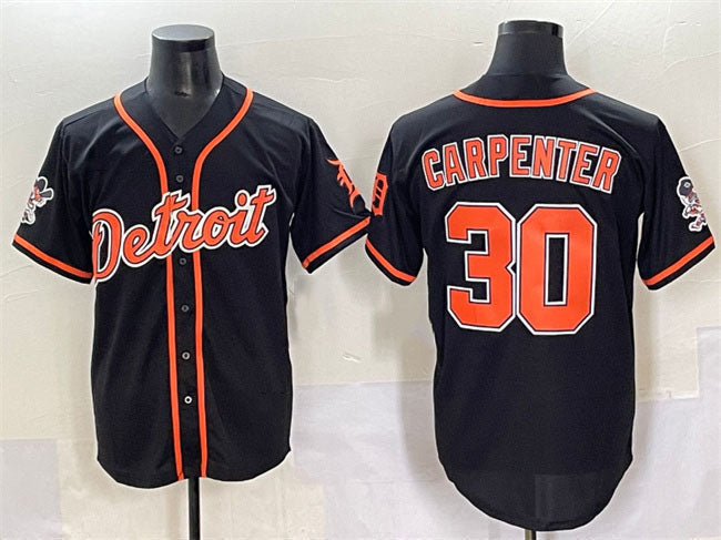 Kerry Carpenter #30 Detroit Tigers Patch Limited Cool Base Baseball Jersey - Black