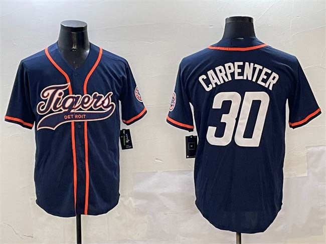 Kerry Carpenter #30 Detroit Tigers Patch Cool Base Baseball J Limited Jersey - Navy