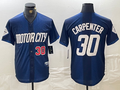 Kerry Carpenter #30 Detroit Tigers 2024 Number City Connect Cool Base Limit Limited Jersey - Navy
