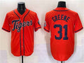 Riley Greene #31 Detroit Tigers Patch Cool Base Baseball Je Limited Jersey - Orange