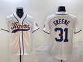 Riley Greene #31 Detroit Tigers Patch Cool Base Baseball Jer Limited Jersey - White