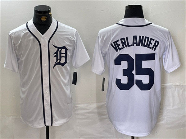 Justin Verlander #35 Detroit Tigers Limited Cool Base Baseball Jersey - White