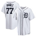 Andy Ibez #77 Detroit Tigers Home Limited Player Name Baseball Jers Jersey - White