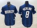 Matt Vierling #8 Detroit Tigers 2024 City Connect Cool Base Limited Stitche Jersey - Navy