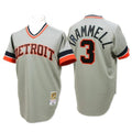 Alan Trammell #3 Detroit Tigers 1984 Throwback Pullover Limited Jersey - Gray