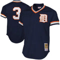 Alan Trammell #3 Detroit Tigers 1984 Throwback Mesh Pullover Limited Jersey - Navy
