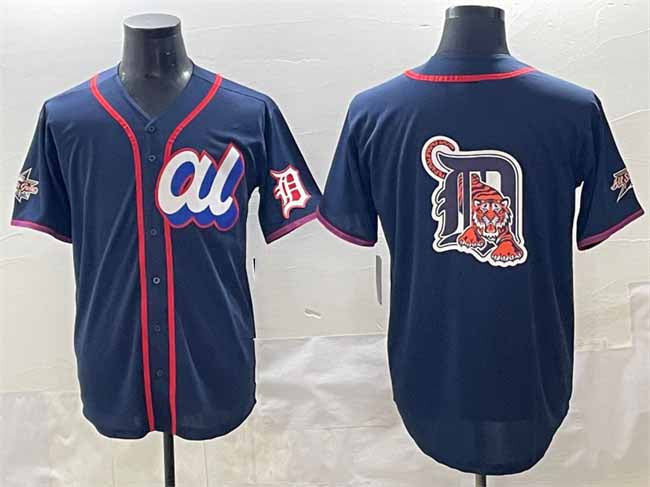 American League Detroit Tigers 2025 Team Big Logo All-Star Edition Limited Jersey - Navy