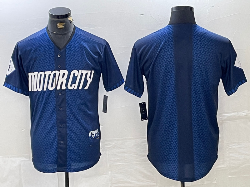 Detroit Tigers 2024 Blank City Connect Cool Base Limited Baseball Jersey - Navy