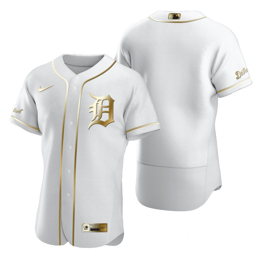 Detroit Tigers Brandedition White Gift Tigers Fans Limited Jersey - Golden