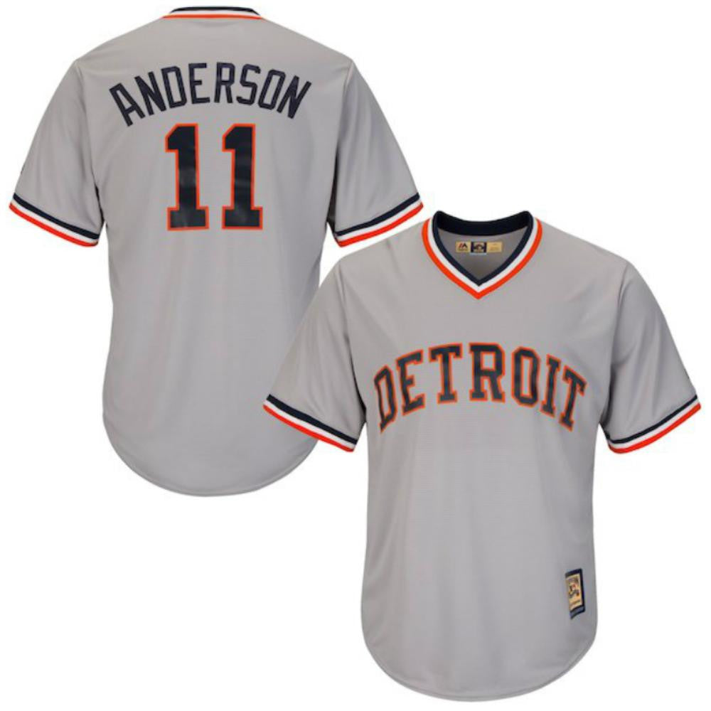 Sparky Anderson #11 Detroit Tigers Throwback Pullover Limited Jersey - Gray