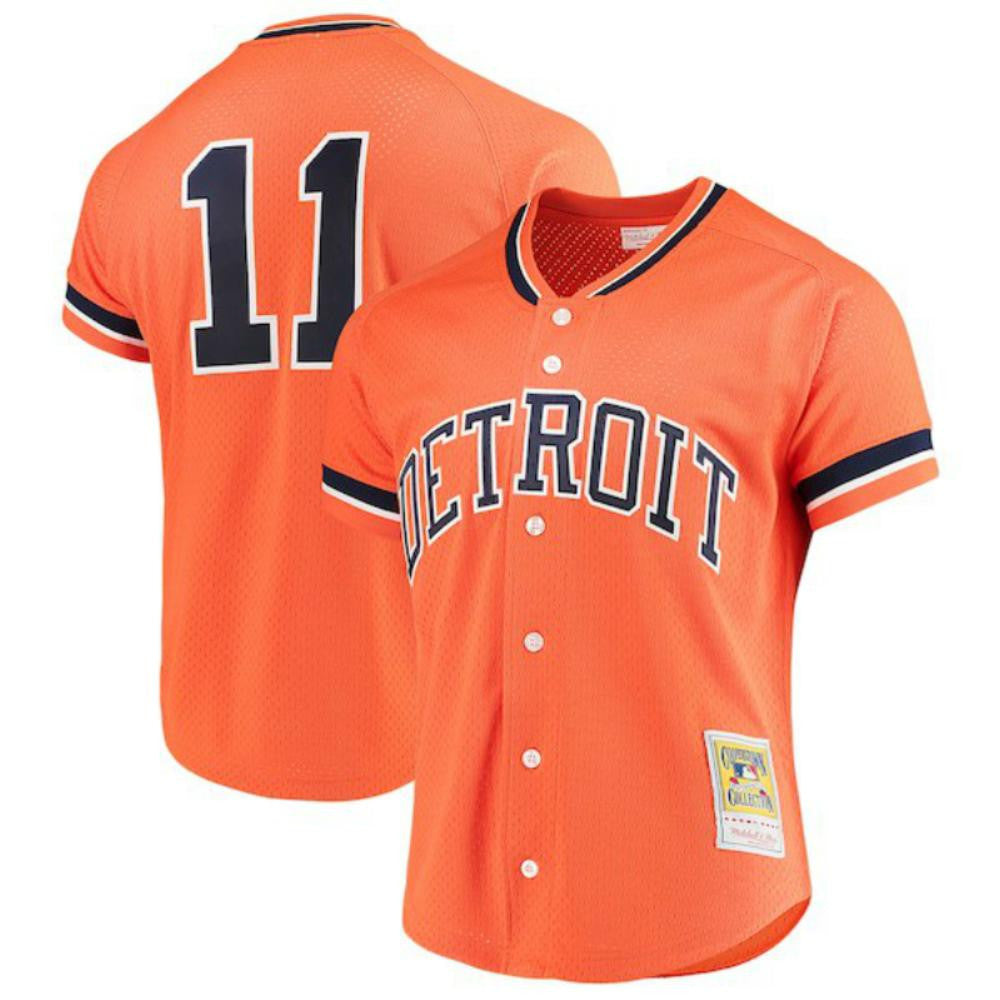 Sparky Anderson #11 Detroit Tigers Throwback Mesh Limited Jersey - Orange