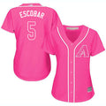 Eduardo Escobar #5 Arizona Diamondbacks Womens Fashion Limited Baseball Jersey - Pink