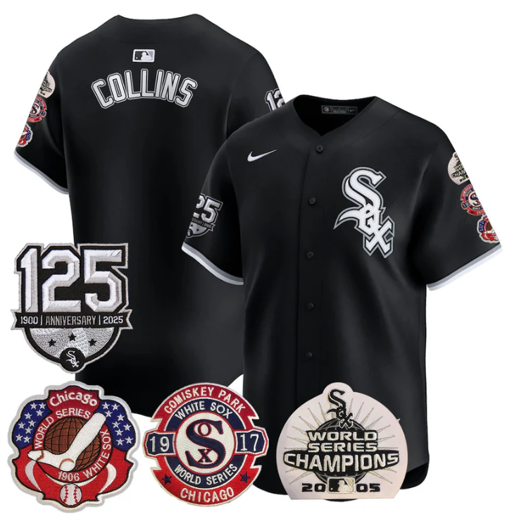 Eddie Collins Chicago White Sox 125Th Anniversary World Series Champions Limited Jersey