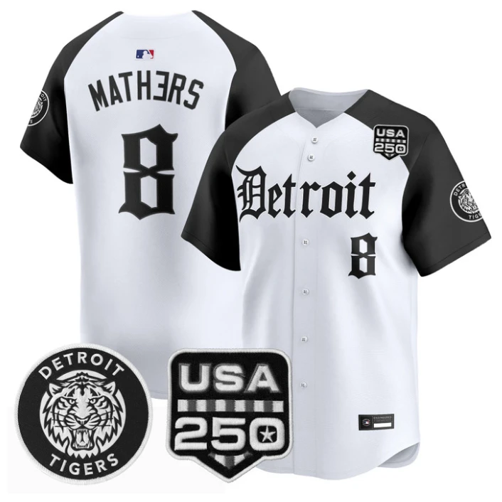 Detroit Tigers #8 Eminem Gothic Edition Vapor Limited Jersey