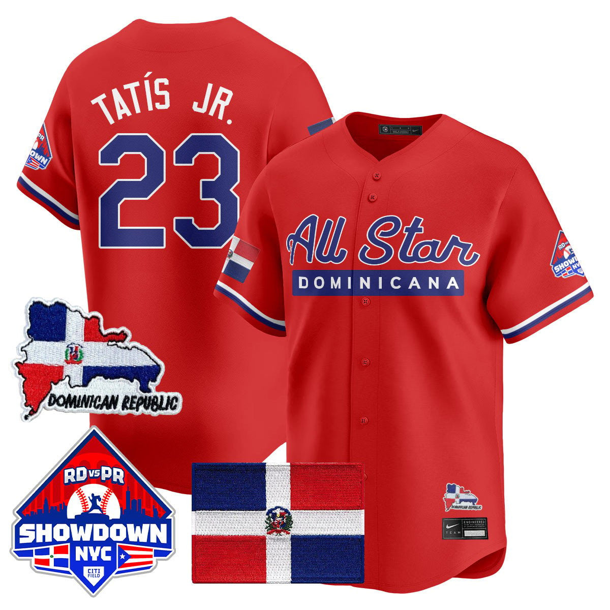 Fernando Tats Jr #23 2025 Dominican Republic All-Star Limited Jersey - Red