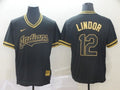 Francisco Lindor #12 2020 Jerseymvfotq87Gf_32 Limited Jersey - Black