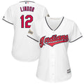 Francisco Lindor #12 Cleveland Indians Majestic Womens 2017 Postseason Limited Cool Base Player Jersey - White