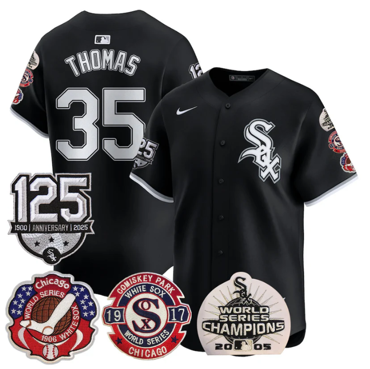 Frank Thomas #35 Chicago White Sox 125Th Anniversary World Series Champio Limited Jersey