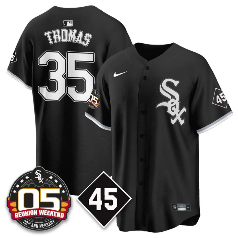 Frank Thomas #35 Chicago White Sox 2025 Reunion Weekend Limited Jersey - Black