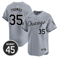 Frank Thomas #35 Chicago White Sox Bobby Jenks Road Limited Jersey - Gray