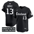Gabriel Arias #13 Cleveland Indians Gothic Iron Edition Limited Jersey - Black