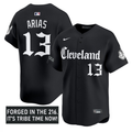 Gabriel Arias #13 Cleveland Indians Gothic Iron Edition Limited Jersey