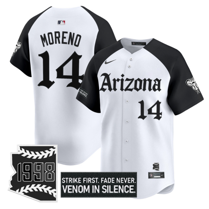 Gabriel Moreno #14 Arizona Diamondbacks Gothic Desert Fang Edition Limited Jersey