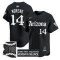 Gabriel Moreno #14 Arizona Diamondbacks Gothic Desert Fang Edition Limited Jersey - Black