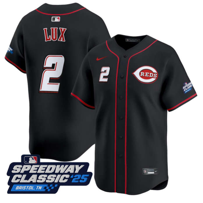 Gavin Lux #2 Cincinnati Reds Speedway Classic Limited Jersey - Black