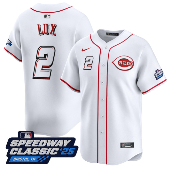 Gavin Lux #2 Cincinnati Reds Speedway Classic Limited Jersey - White