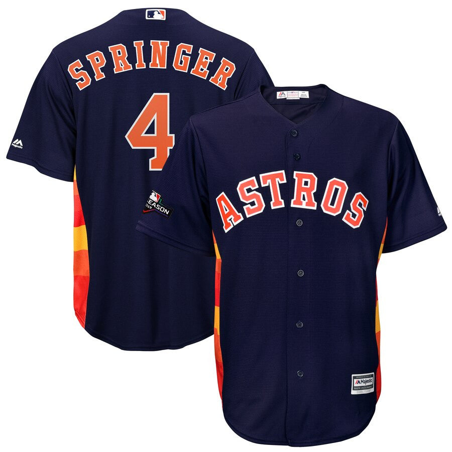 George Springer #4 Houston Astros Majestic 2019 Postseason Limited Cool Base Player Jersey - Navy