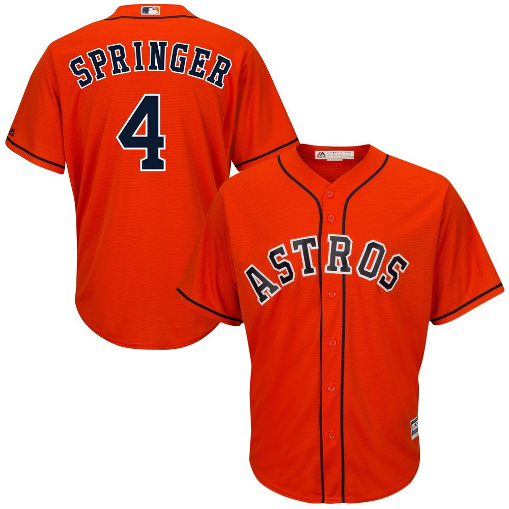George Springer #4 Houston Astros Majestic Limited Cool Base Player Jersey - Orange