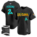 Geraldo Perdomo #2 Arizona Diamondbacks Graffiti Desert Ink Edition Limited Jersey - Black
