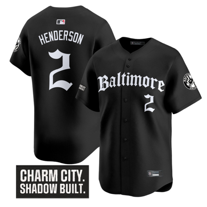 Gunnar Henderson #2 Baltimore Orioles Gothic Harbor Edition Limited Jersey