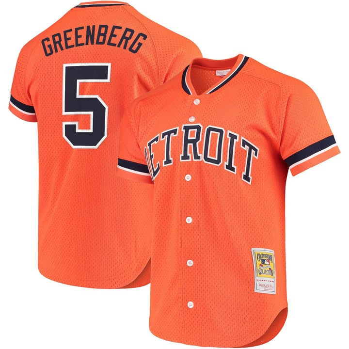 Hank Greenberg #5 Detroit Tigers Throwback Cooperstown Limited Jersey - Orange
