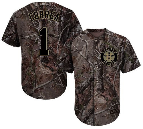 Carlos Correa #1 Houston Astros Realtree Limited Cool Base Jersey - Camo