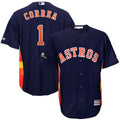 Carlos Correa #1 Houston Astros Majestic 2019 Postseason Limited Cool Base Player Jersey - Navy