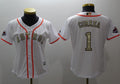 Carlos Correa #1 Houston Astros Womens 2017 World Series Champions Gold Program Limited Cool Base Baseball Jersey - White