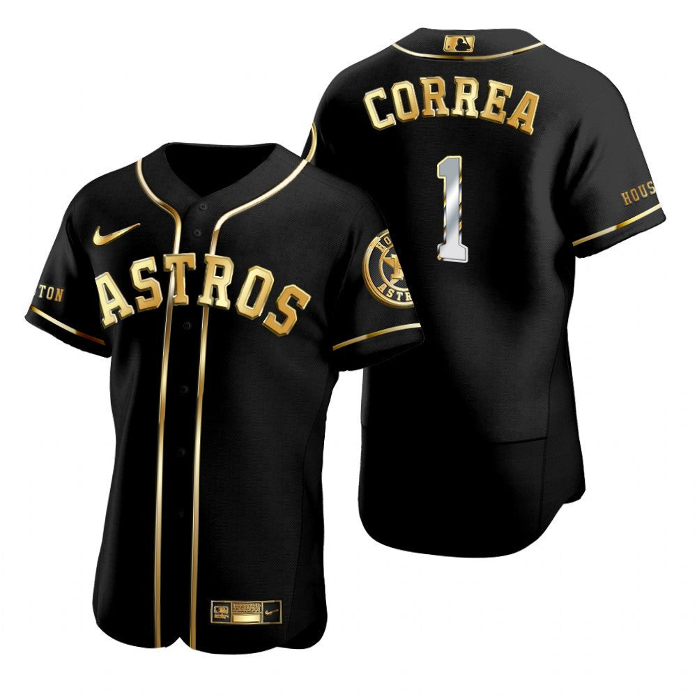 Martin Maldonado #1 Houston Astros Brandedition Black Gift Astros Fans Limited Jersey - Golden