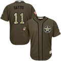 Evan Gattis #11 Houston Astros Salute To Service Limited Jersey - Green