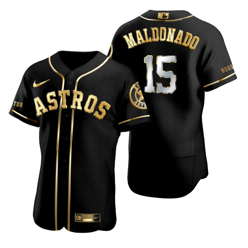 Martin Maldonado #15 Houston Astros Brandedition Black Gift Astros Fans Limited Jersey - Golden