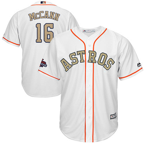 Brian Mccann #16 Houston Astros 2018 Gold Program Limited Cool Base Jersey - White
