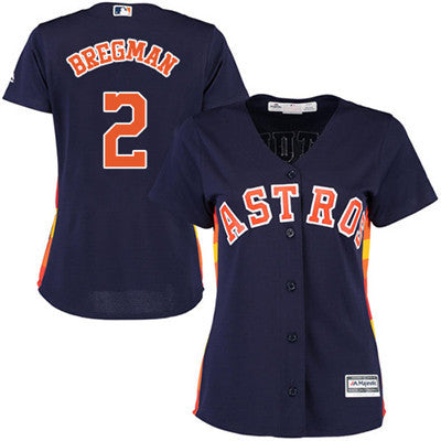 Alex Bregman #2 Houston Astros Womens Alternate Limited Baseball Jersey - Navy Blue