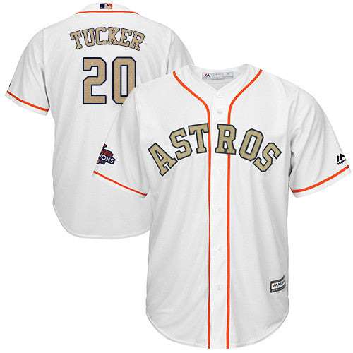 Preston Tucker #20 Houston Astros 2018 Gold Program Limited Cool Base Jersey - White