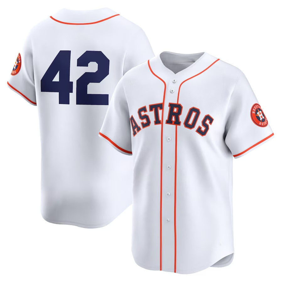 Jackie Robinson #42 Houston Astros 2024 Day Home Stitches Limited Jersey - White