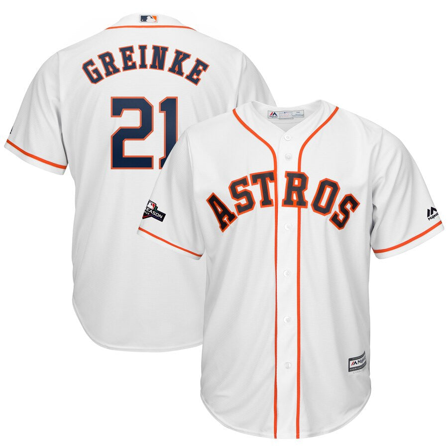 Zack Greinke #21 Houston Astros Majestic 2019 Postseason Limited Cool Base Player Jersey - White