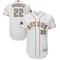 Josh Reddick #22 Houston Astros 2018 Flexbase Authentic Gold Program Cool Base Jersey - White