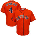 George Springer #4 Houston Astros Majestic 2019 Postseason Limited Cool Base Player Jersey - Orange