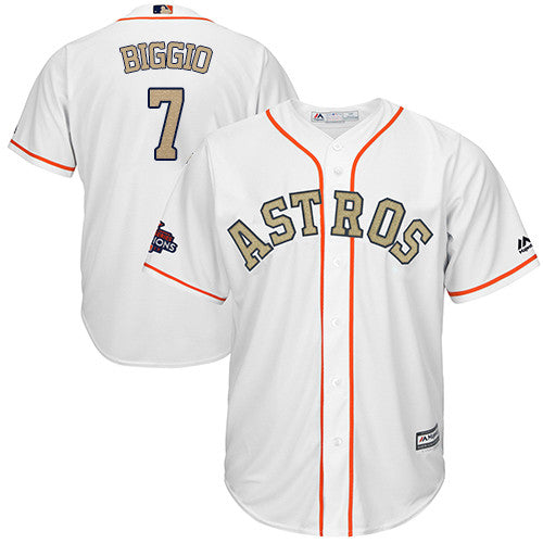 Craig Biggio #7 Houston Astros 2018 Gold Program Limited Cool Base Jersey - White